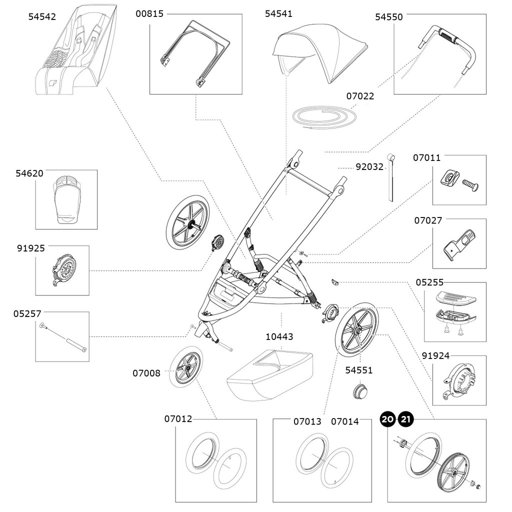 thule chariot spare parts